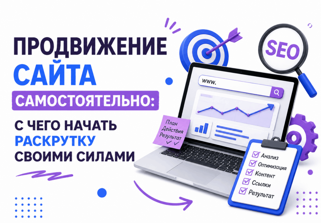 Продвижение сайта самостоятельно: с чего начать раскрутку своими силами