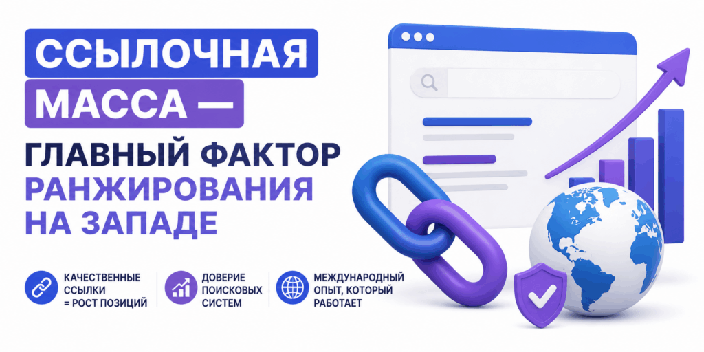 Ссылочная масса — главный фактор ранжирования на западе Ссылочная масса — главный фактор ранжирования на западе