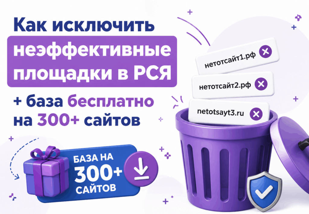 Как исключить неэффективные площадки в РСЯ — база бесплатно на 300+ сайтов Как исключить неэффективные площадки в РСЯ — база бесплатно на 300+ сайтов
