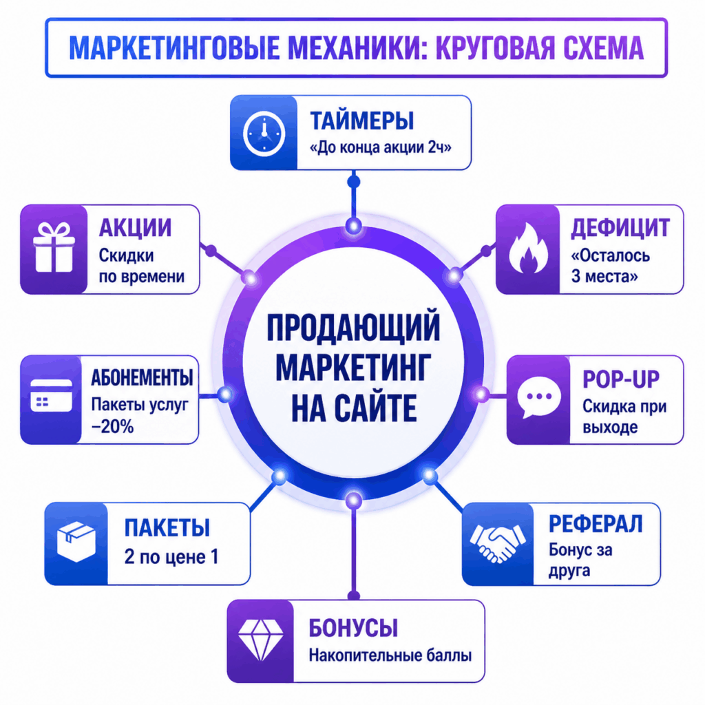 Маркетинговые механики на сайте